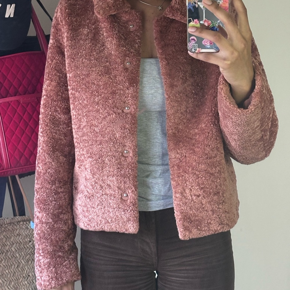 Women's Divided Pink Textured Jacket